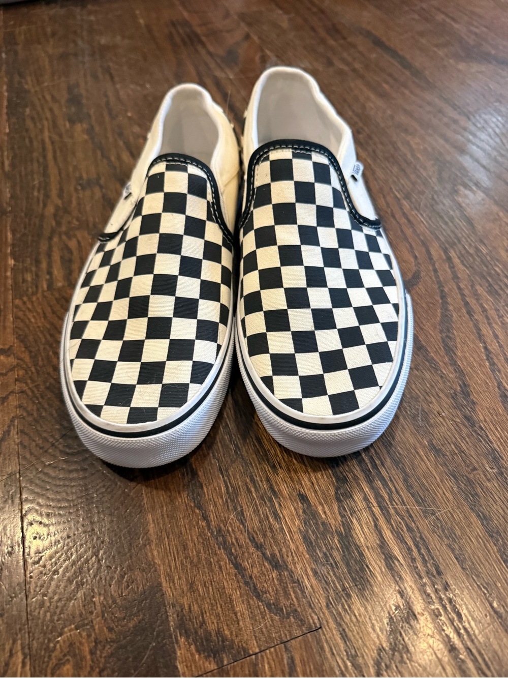 Vans Slip-On Checkerboard Sneakers - Black & White - Picture 2 of 7